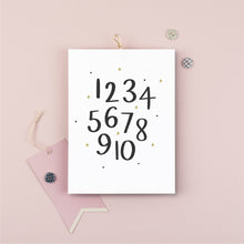 Load image into Gallery viewer, Children&#39;s Numbers Print