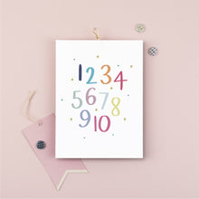 Load image into Gallery viewer, Children&#39;s Numbers Print