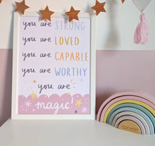 Load image into Gallery viewer, Children’s ‘You are Magic’ Affirmation Print