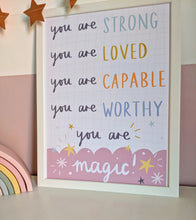 Load image into Gallery viewer, Children’s ‘You are Magic’ Affirmation Print