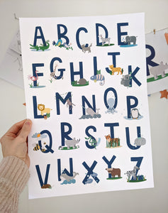 Animal Alphabet Print | Full A-Z